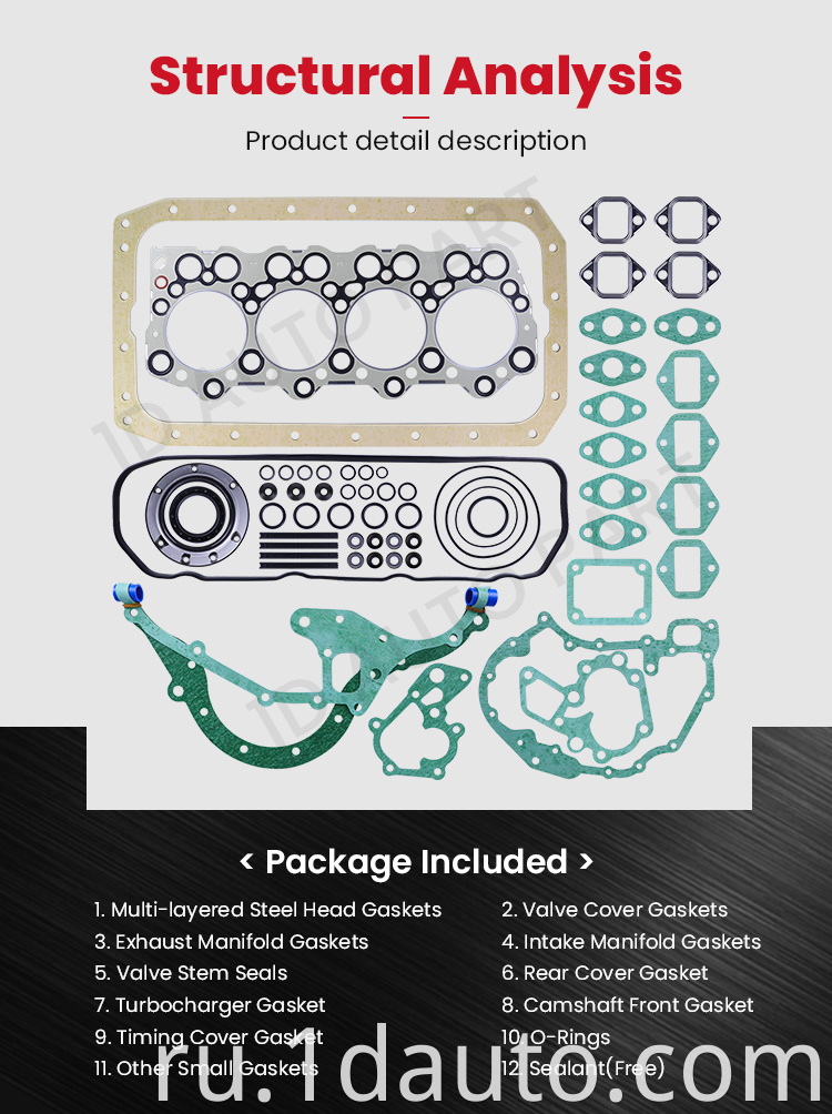 Auto Parts MITSUBISHI 4D32 Full Gasket 